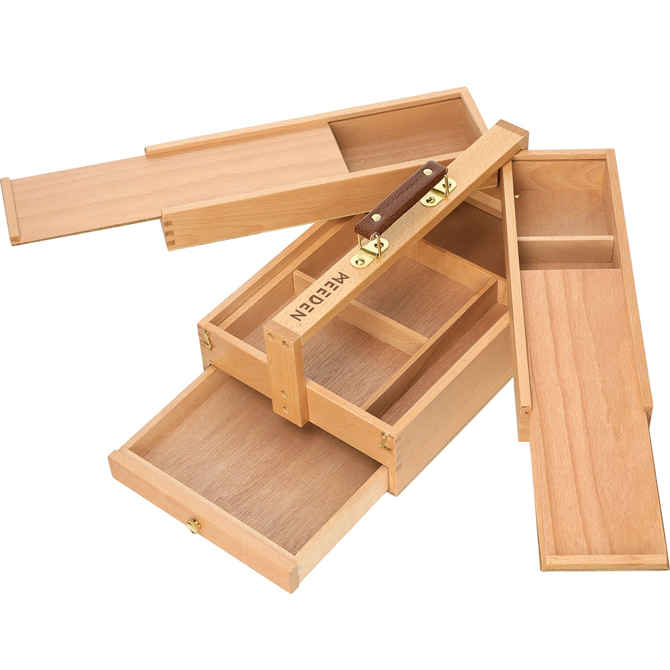 Wooden Art Supply Storage Box