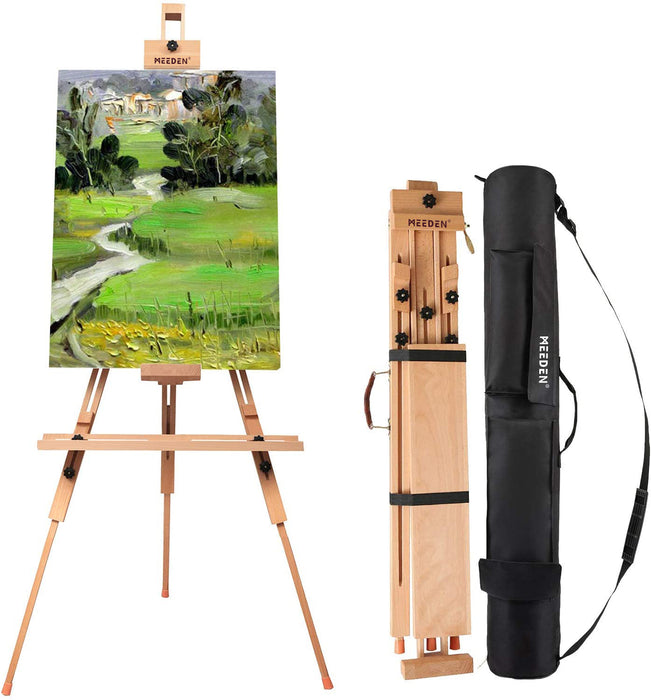 MEEDEN Tripod Plein Air Painting Easel with Carrying Case-W07E