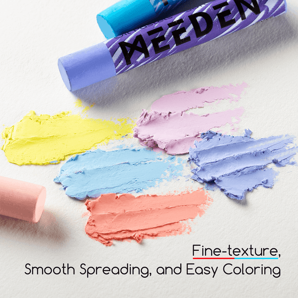 MEEDEN Soft Oil Pastels Set, 144 Vibrant Colors