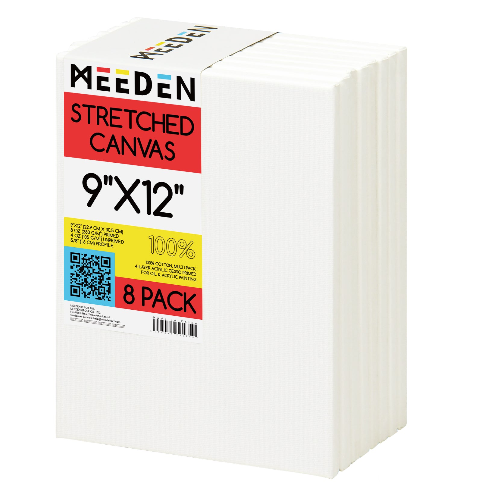 MEEDEN 100% Cotton Stretched Canvas