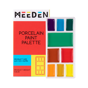 MEEDEN 9-Well Rectangle Ceramic Palette