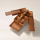 MEEDEN Wooden Artist Storage Box – Portable Foldable Organizer with Drawer - HBX-7 Walnut