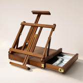 MEEDEN Artist Tabletop Easel with Metal Lined Drawer-Walnut-W05B