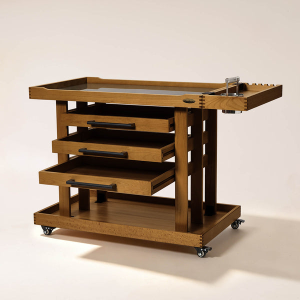 MEEDEN Extra Large Artist Storage Cart, 5-Tier Rolling Painting Studio Workstation, W13H Extra Large - Walnut