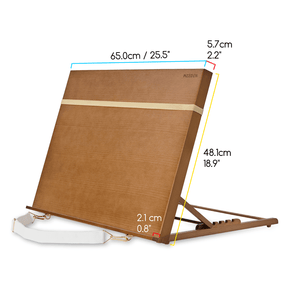MEEDEN Large Studio Artist Sketching Tabletop Easel - A2 Walnut