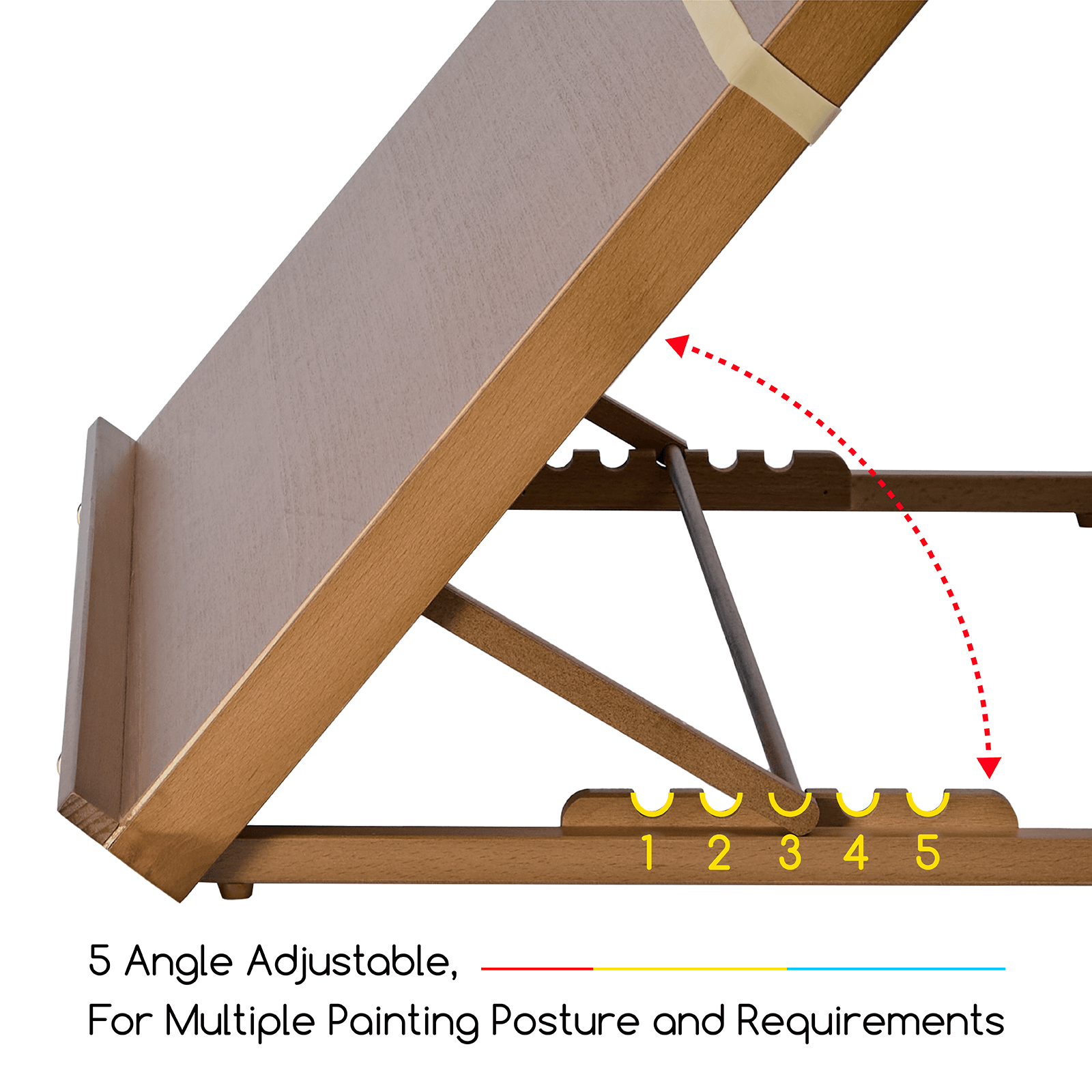 MEEDEN Large Studio Artist Sketching Tabletop Easel - A2 Walnut