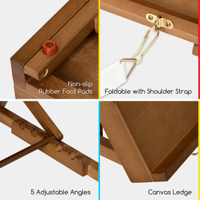 MEEDEN Portable & Adjustable Wood Sketching Board-HJ-A3 - Walnut