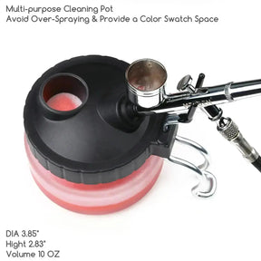 Airbrush Cleaning Kit, Heavy Glass Cleaning Pot - MEEDEN ARTAirbrush Tool