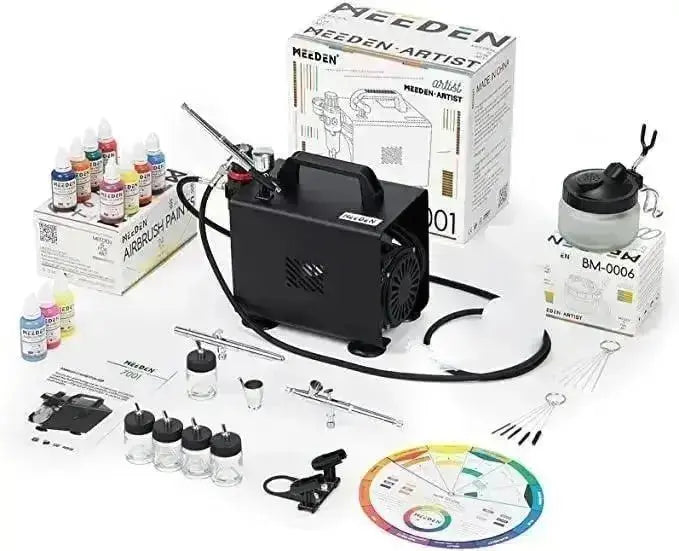 Airbrush Kit with Compressor with 24 Airbrush Paints(30