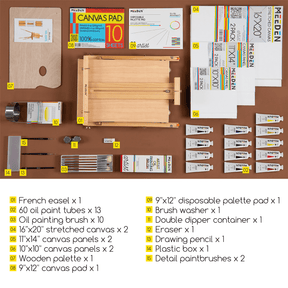 MEEDEN Professional Artist Oil Painting Set with French Easel