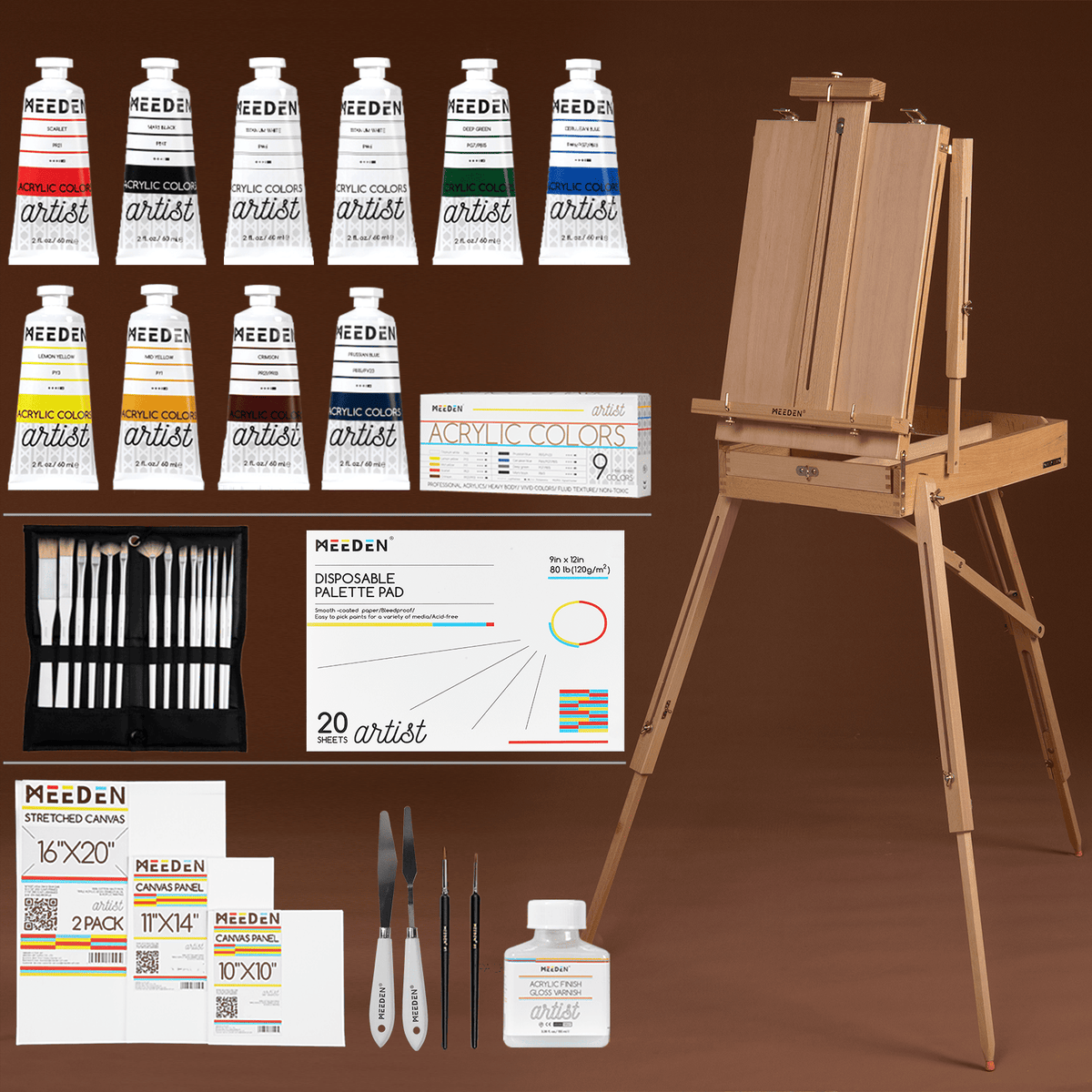 MEEDEN Professional Artist Acrylic Painting Set - MEEDEN ART