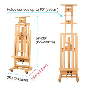 MEEDEN Deluxe Studio Large Double Rocker Crank Heavy Duty Artist Easel-DHJ-1