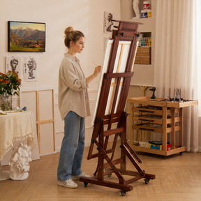 MEEDEN Deluxe Multi-Function Heavy Duty Large Artist Easel- Dark Walnut-DHJ-3