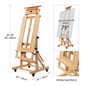 MEEDEN Deluxe Multi-Function Heavy Duty Large Artist Easel-DHJ-3