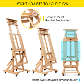 MEEDEN Deluxe Multi-Function Heavy Duty Large Artist Easel-DHJ-3