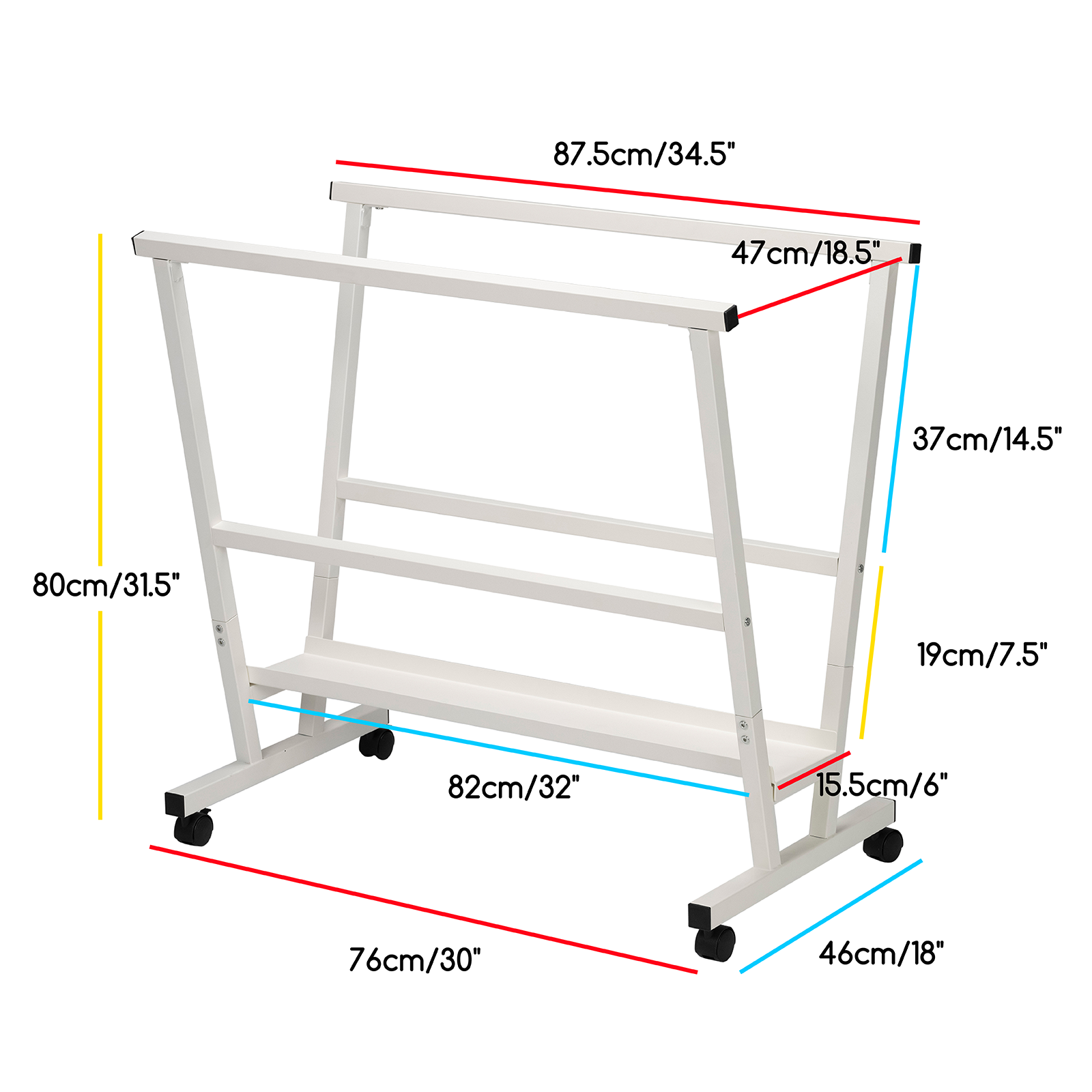 MEEDEN Metal Print Rack - White