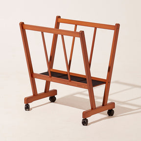MEEDEN Wooden Large Print Rack with Castors-Walnut