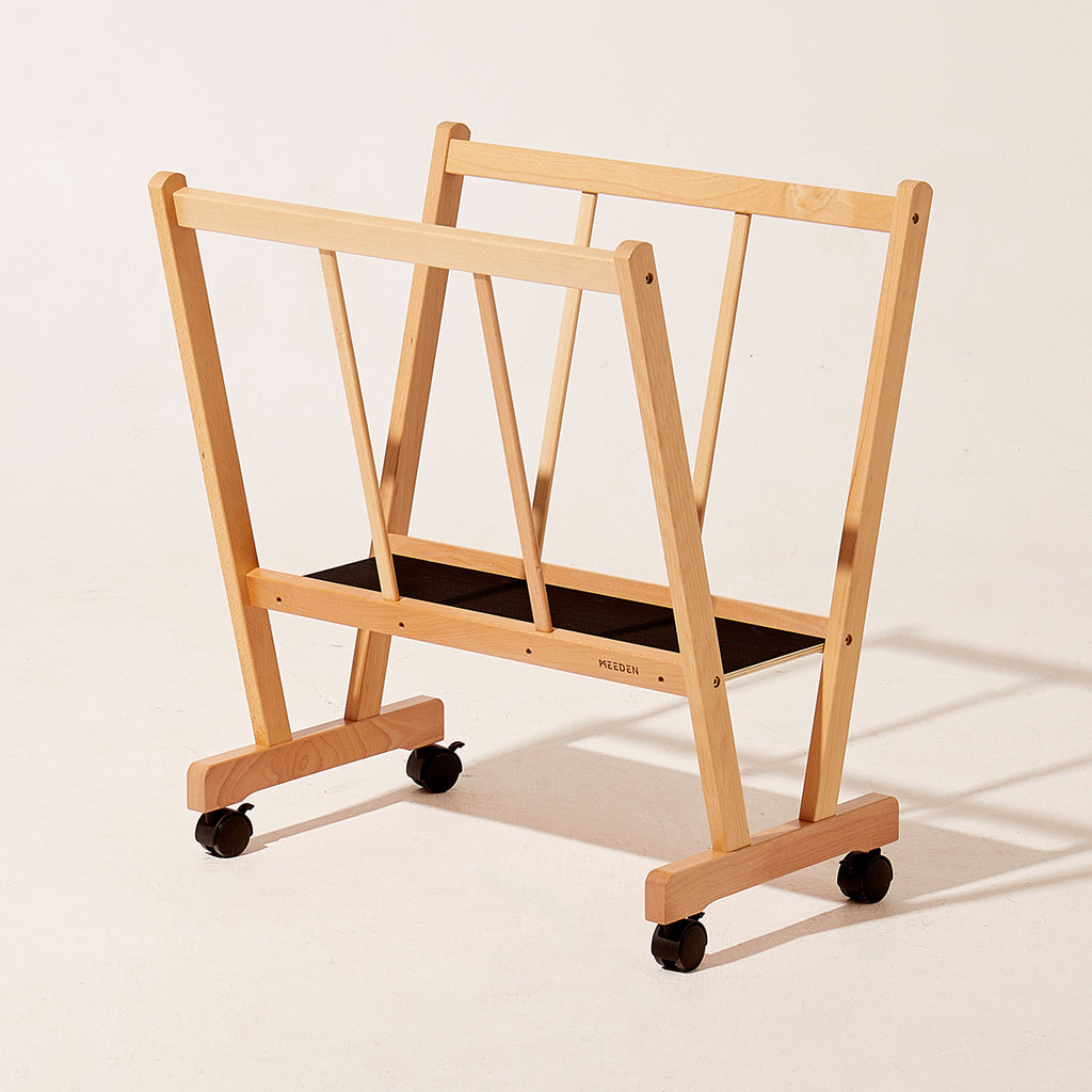 Wooden Large Print Rack Castors