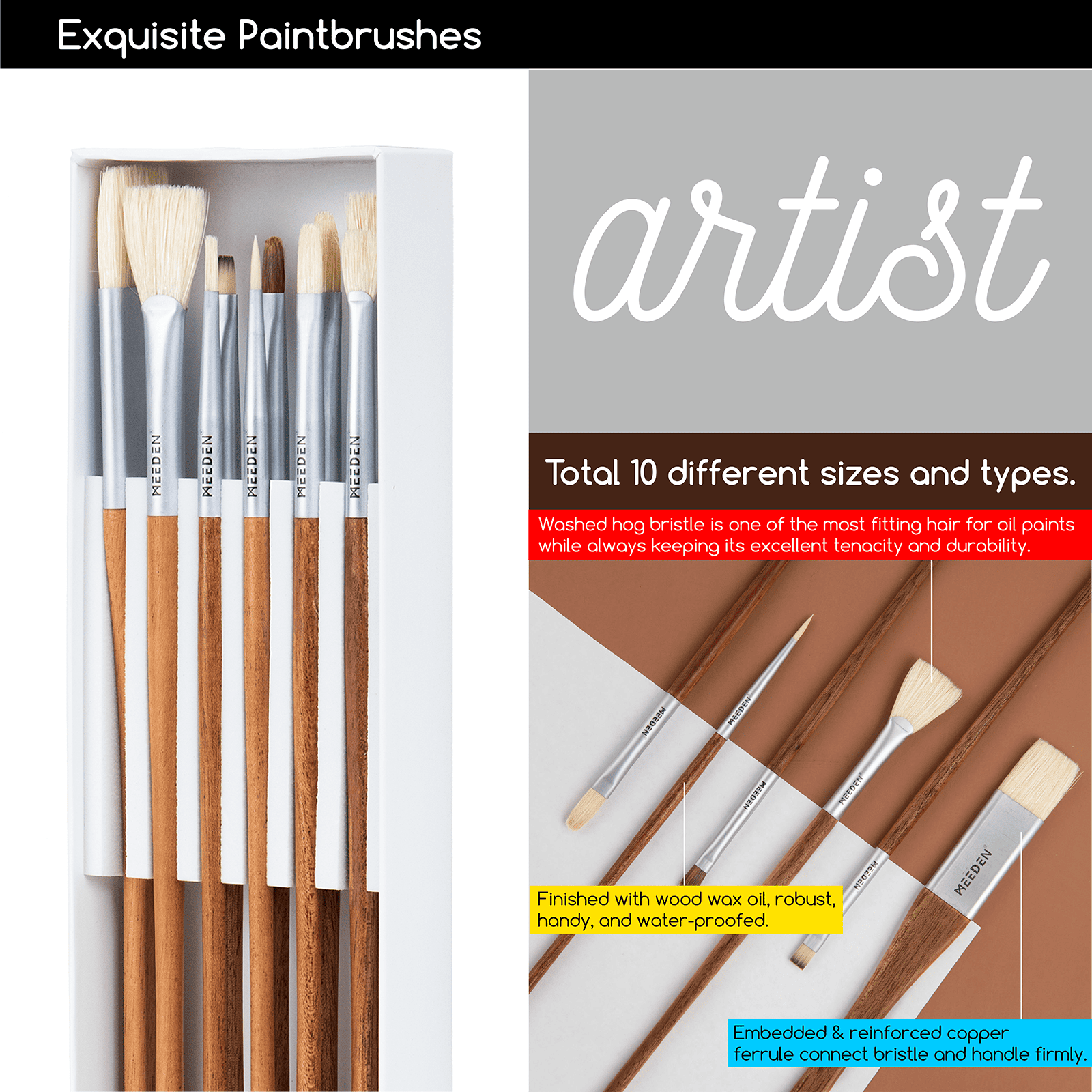 MEEDEN Artist Oil Painting Set with Sketch Easel Box