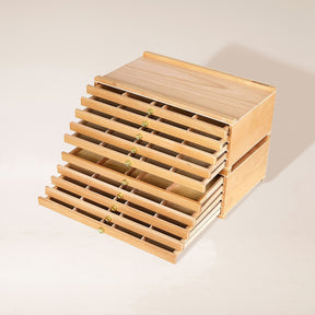 MEEDEN 10-Drawer Art Supply Storage Box, Natural