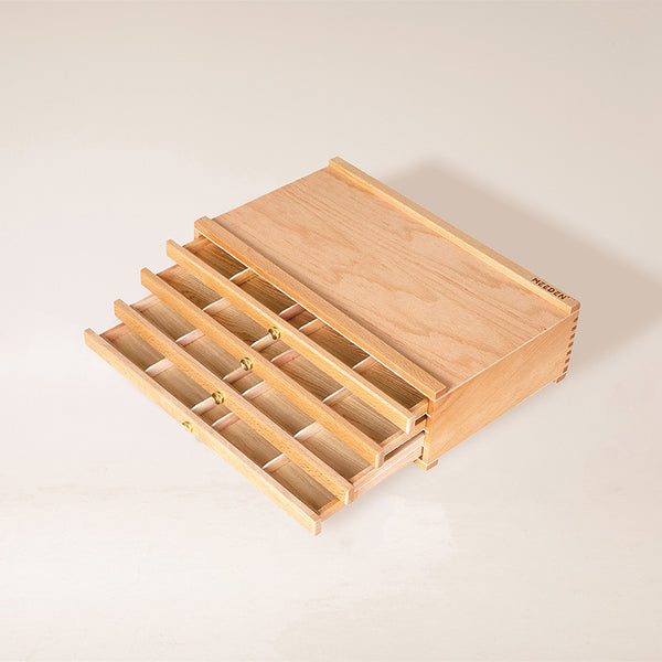 MEEDEN 4-Drawer Art Supply Storage Box, Natural