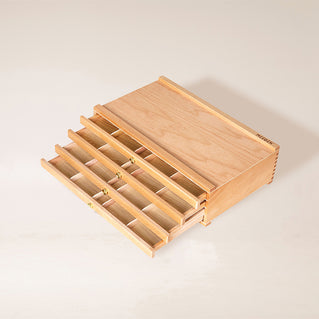 MEEDEN 4-Drawer Art Supply Storage Box, Natural