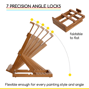 MEEDEN Heavy-Duty H-Frame Tabletop Easel - Walnut - HJ-11