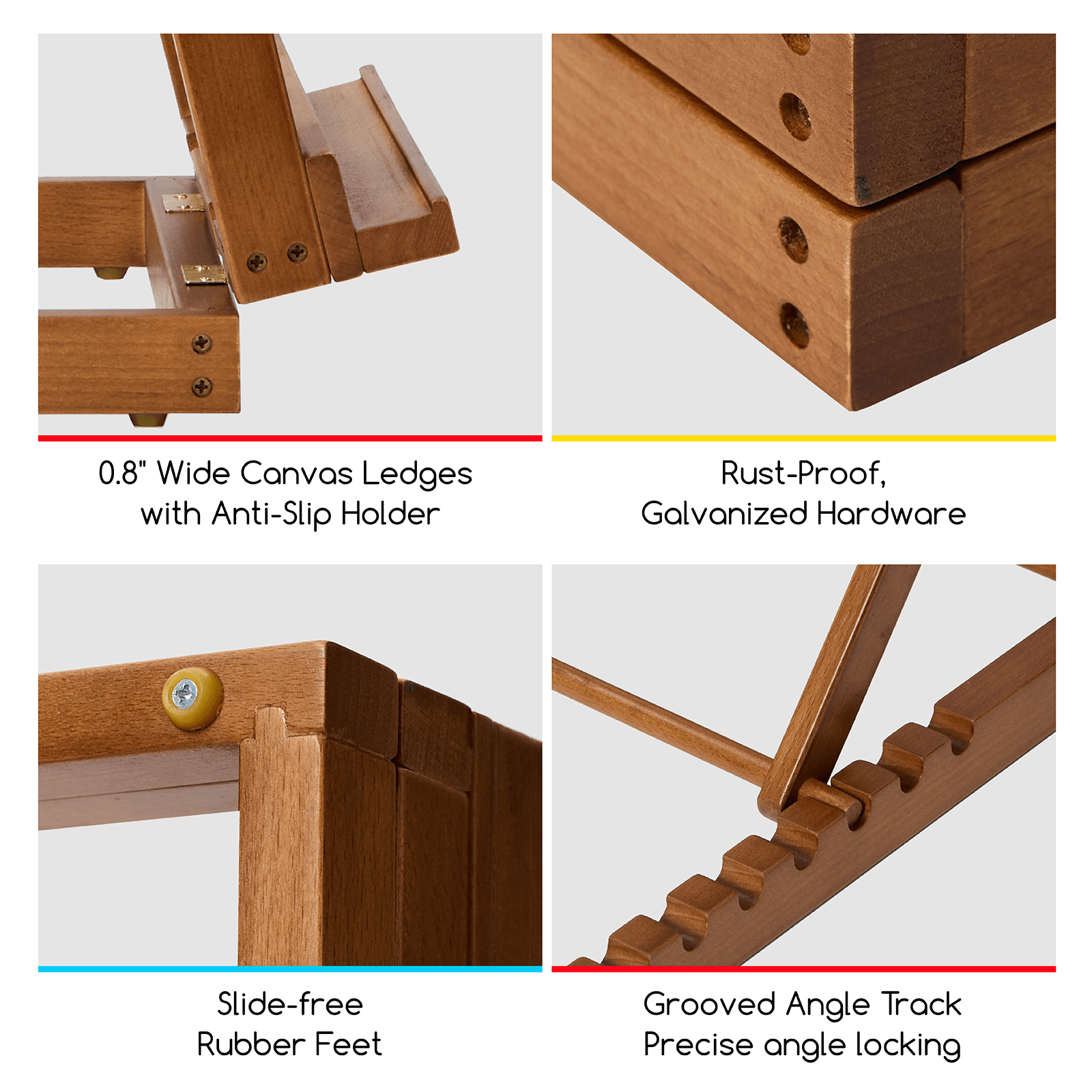 MEEDEN Heavy-Duty H-Frame Tabletop Easel - Walnut - HJ-11