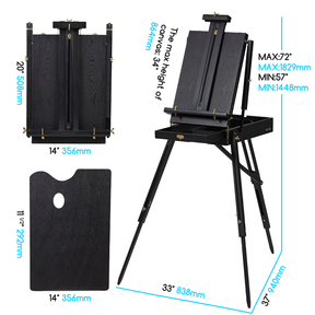 MEEDEN Wood Plein Air French Easel, Foldable & Spacious -HX-3