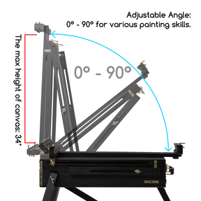 MEEDEN Wood Plein Air French Easel, Foldable & Spacious -HX-3