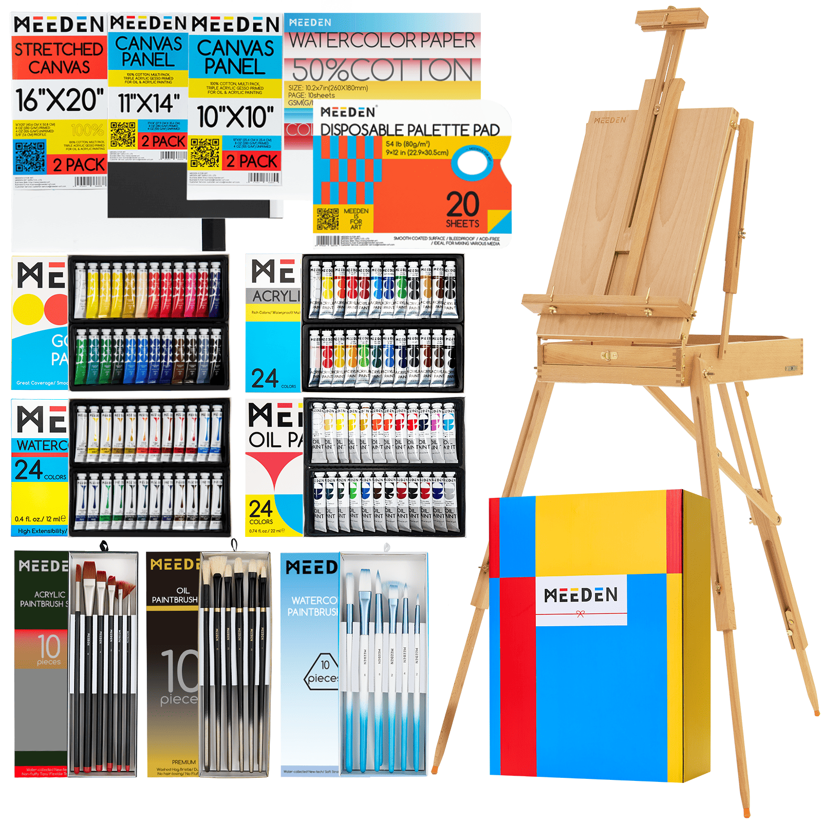 MEEDEN Deluxe All-in-one Art Painting Set, 141 Pieces