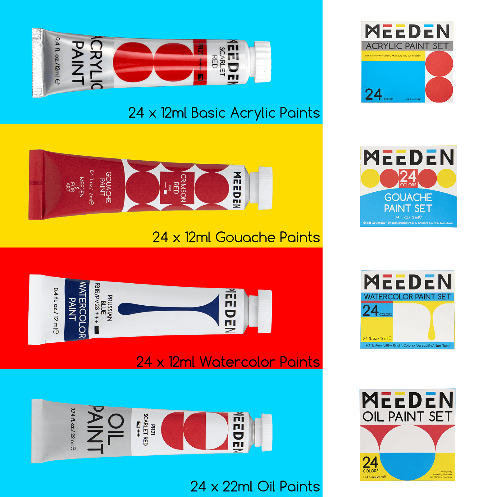 MEEDEN Deluxe All-in-one Art Painting Set, 141 Pieces