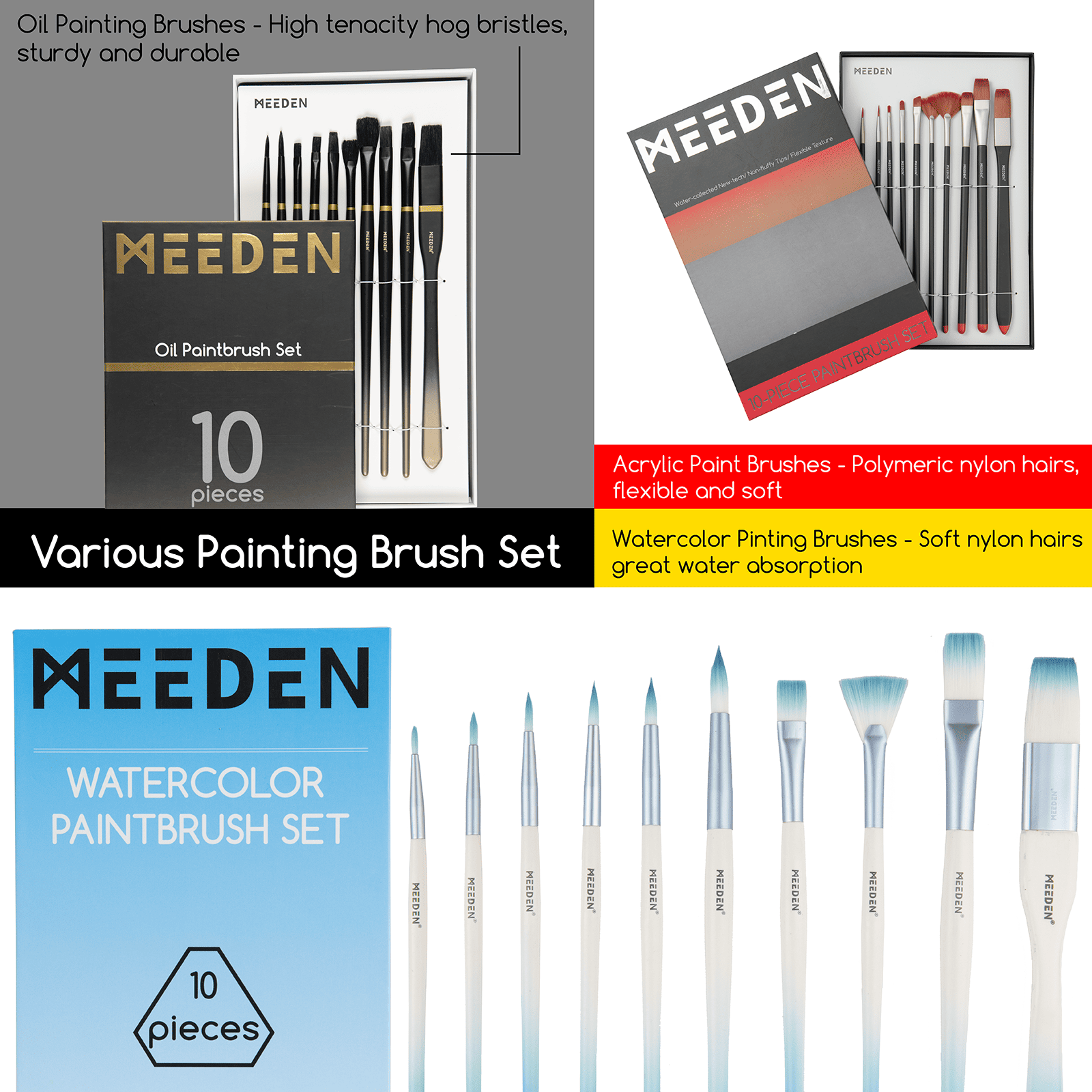 MEEDEN Deluxe All-in-one Art Painting Set, 141 Pieces