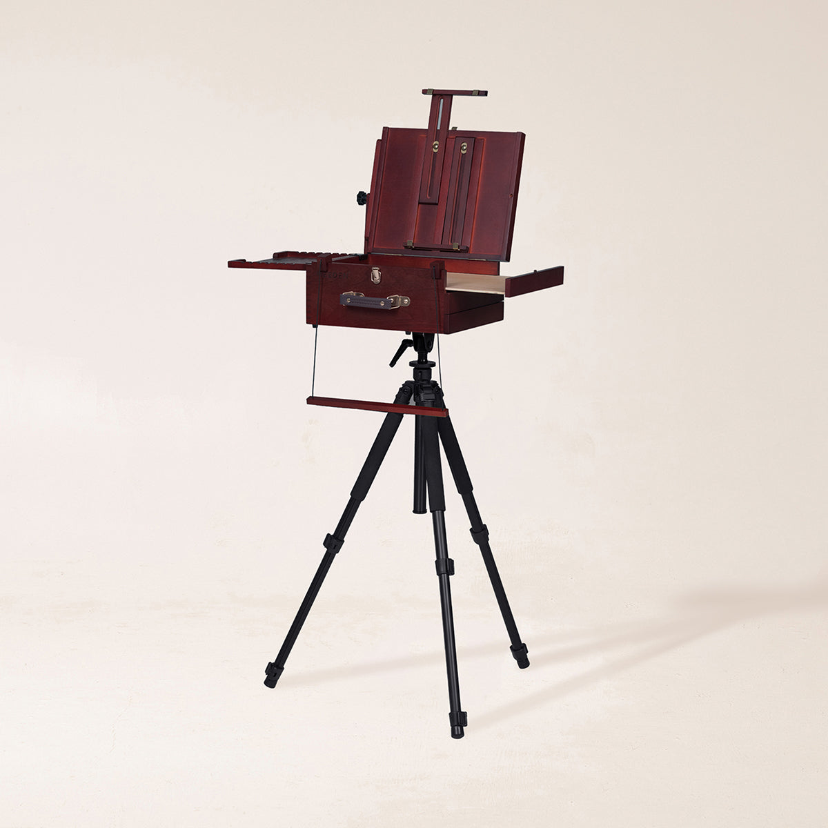 MEEDEN Plein Air Pochade Box with Tripod-Dark Walnut