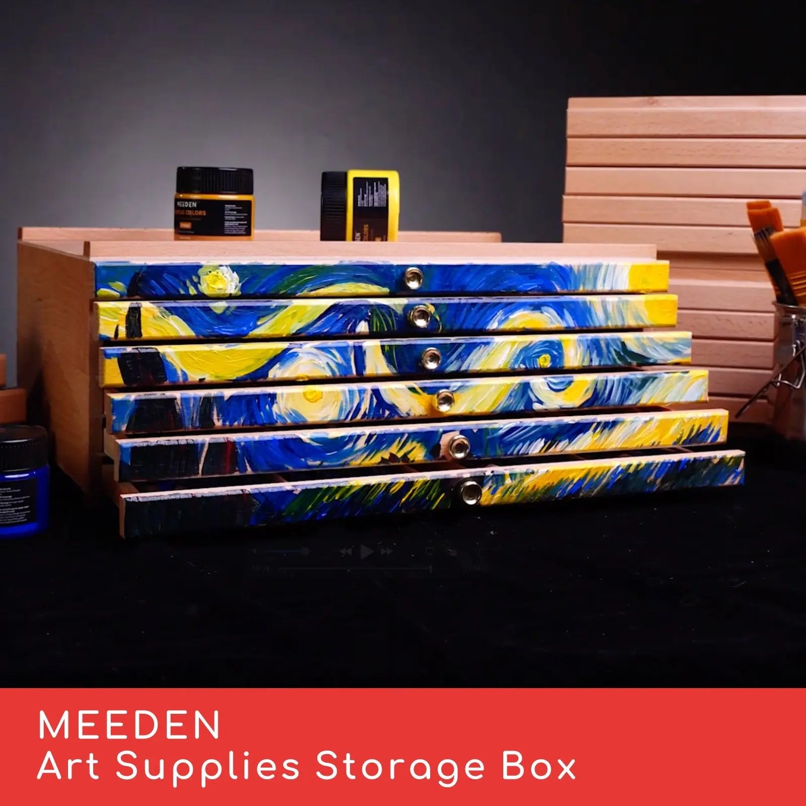 MEEDEN 10-Drawer Art Supply Storage Box MEEDEN