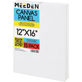 MEEDEN 100% Cotton Canvas Boards, 12 x 16 In, 15 Packs MEEDEN ART