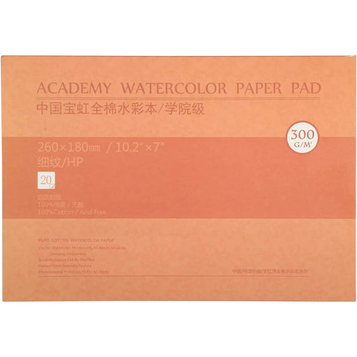 MEEDEN 100% Cotton Watercolor Paper Pad, 10×7", Hot Press, 140lb/300gsm MEEDEN