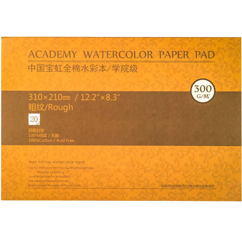  MEEDEN 9×12 Cotton Watercolor Paper Smooth Surface Watercolor  Pad, Hot Press, 140lb/300gsm, 20 Sheets for Painting & Drawing, Wet, Mixed  Media: Paintings