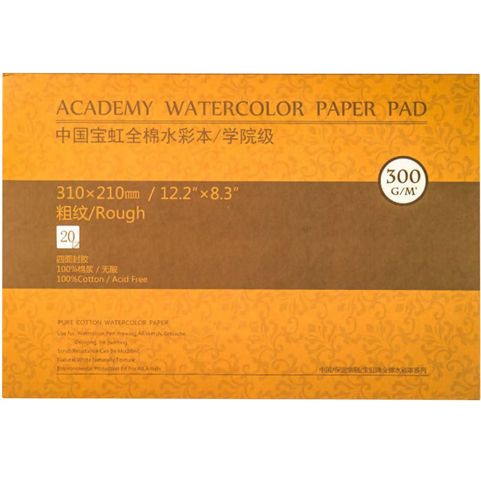 MEEDEN 100% Cotton Watercolor Paper Pad, 12×8, Rough, 140lb/300gsm —  MEEDEN ART