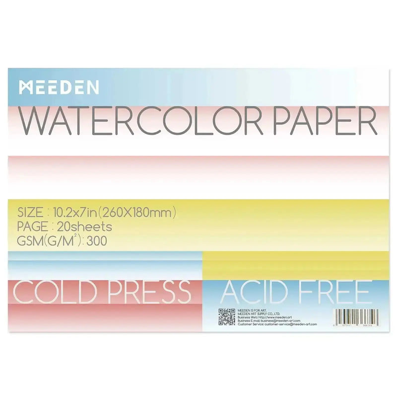 MEEDEN 10X7" Watercolor Paper Pad 20 Sheets - MEEDEN ARTPaper