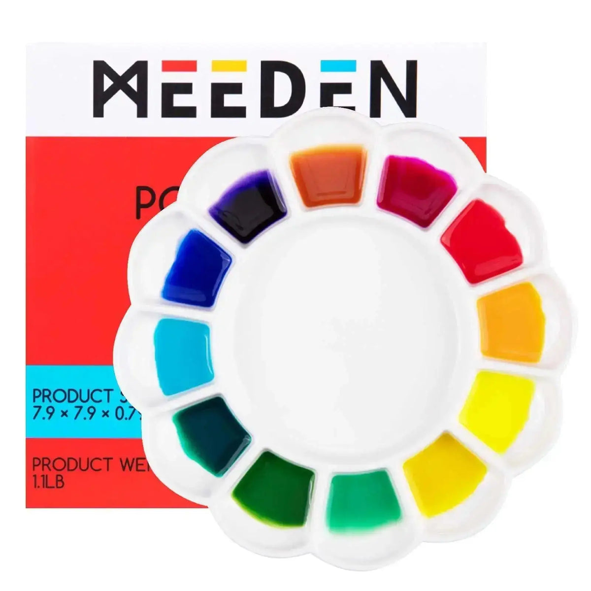 MEEDEN 12-Well Ceramic Artist Painting Palette - MEEDEN Art