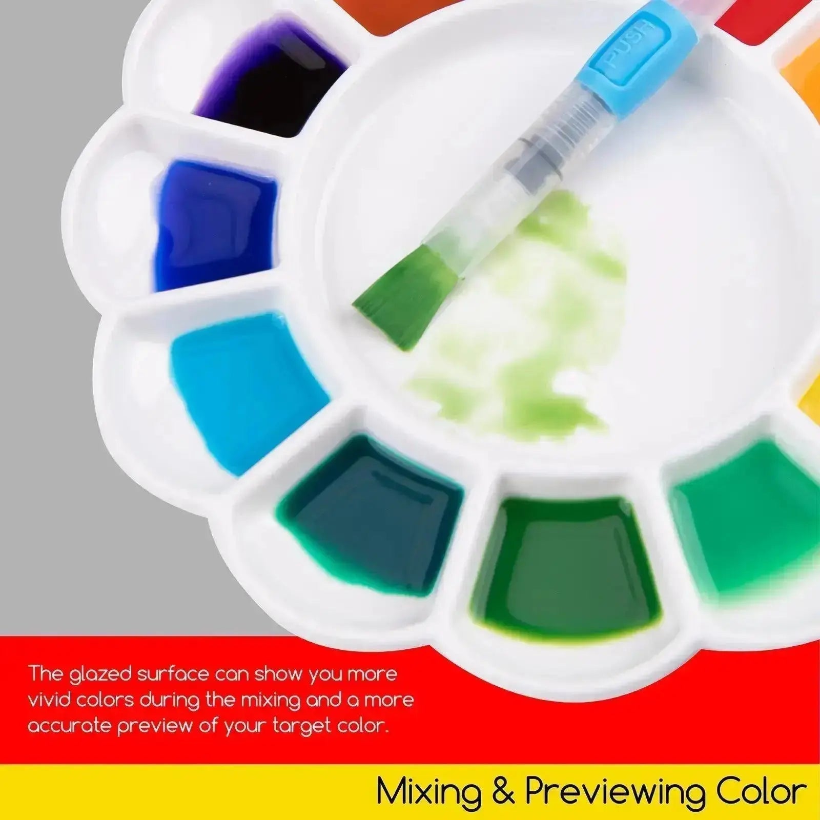 MEEDEN 12-Well Ceramic Artist Paint Palette - MEEDEN ARTPalette