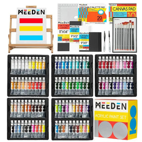 MEEDEN 125 Pcs Acrylic Painting Set, 100 Colors Acrylic Paint - MEEDEN ARTPainting Set