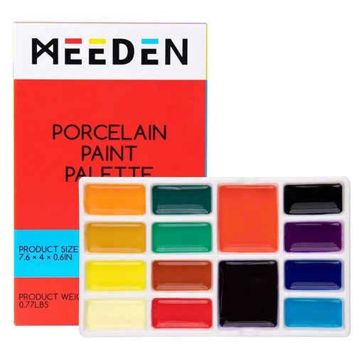 MEEDEN 14-Well Ceramic Watercolor Paint Palette - MEEDEN ARTPalette