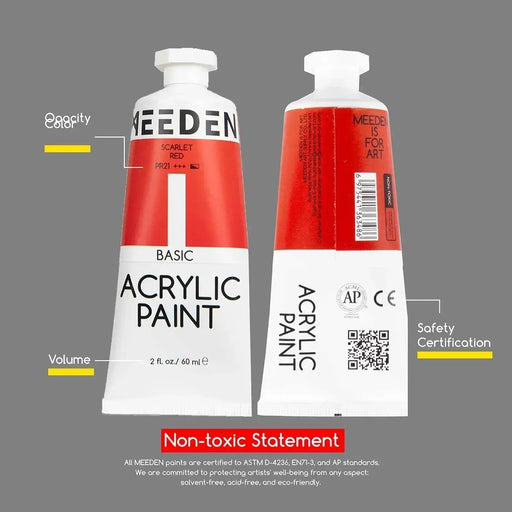 MEEDEN 24-Color Acrylic Paint Set, 60 ml/2 oz - MEEDEN ARTPaint