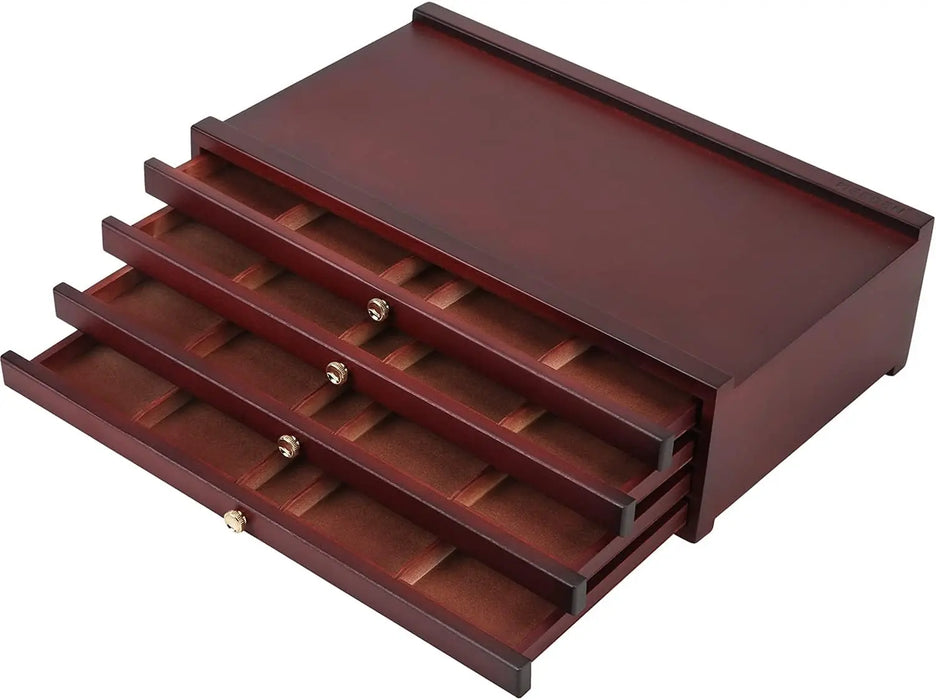 MEEDEN 4-Drawer Art Supply Storage Box, Dark Walnut MEEDEN