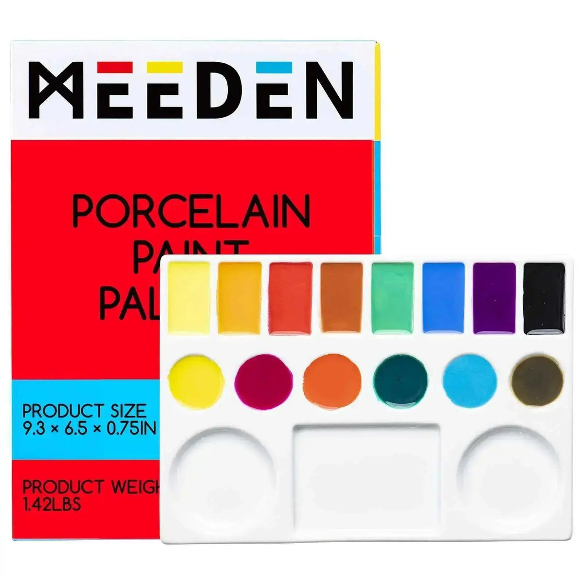 MEEDEN Airtight Leakproof Watercolor Palette Travel Paint Tray 33 Wells, Red