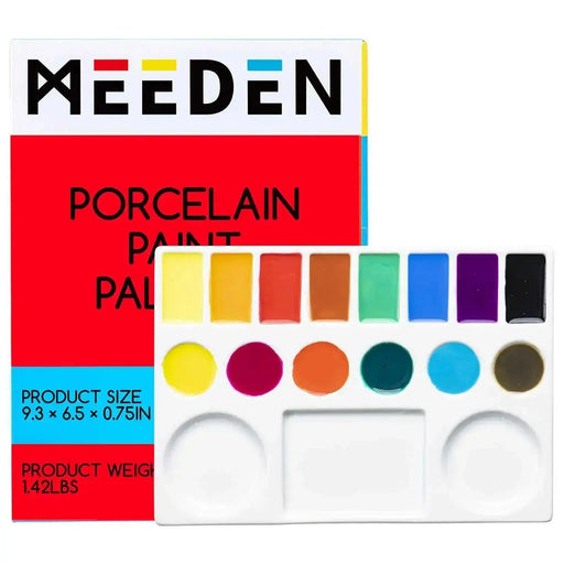 MEEDEN 6-1/2-Inch Rectangle Shaped Ceramic Palette - MEEDEN ARTPalette
