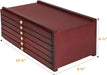 MEEDEN 6-Drawer Artist Supply Storage Box, Walnut Color MEEDEN