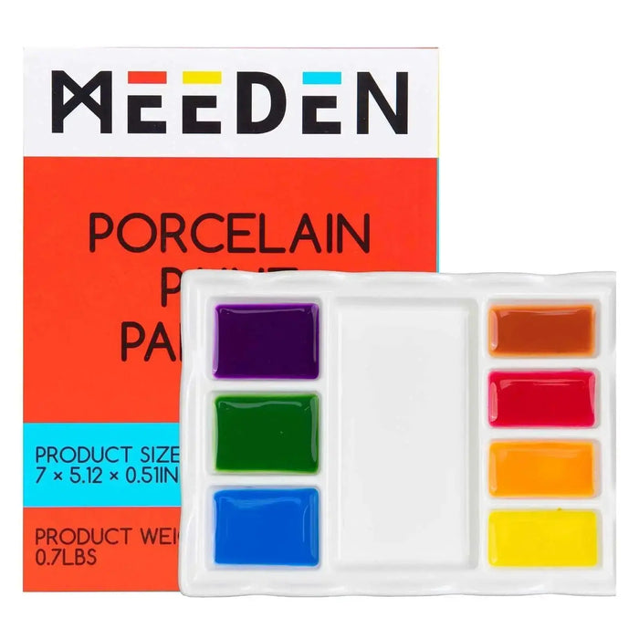 MEEDEN 8-Well Ceramic Artist Paint Palette - MEEDEN ARTPalette